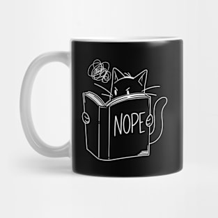 Cat Reading Book NOPE by Tobe Fonseca Mug